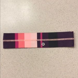 Lululemon Pink and Purple Striped Headband